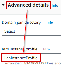 IAM Profile Selection